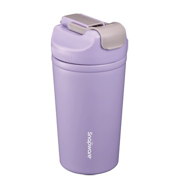 CorelleBrands康寧餐具 SNAPWARE陶瓷不鏽鋼真空保溫雙飲隨行杯500ml 紫色