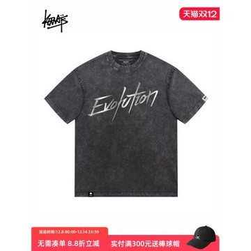 Evolution進化演唱會同款謝霆鋒2025短袖t恤磨破洗水做舊鐳射半袖