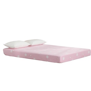 水星家紡全棉粉紅色床笠單件純棉床罩床套床墊保護罩席夢思防塵套