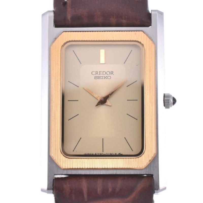 セイコー クレドール 6730-5090 14Kベゼル K14