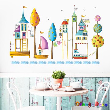 【橘果設計】遊樂園 壁貼 牆貼 壁紙 DIY組合裝飾佈置
