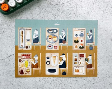 A5小海報【貓咪食堂】