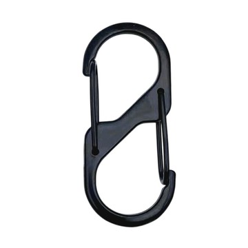 LANS S型鋁合金登山扣 S掛勾 登山扣 八字扣 8字扣 鑰匙圈 掛鈎 D型扣環 - 50mm (20入)
