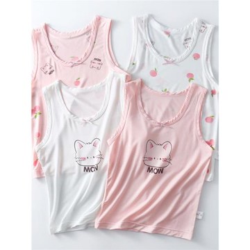 2件裝天絲莫代爾無骨女童背心吊帶 兒童薄款夏季寶寶無袖家居睡衣