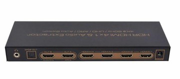 [3大陸直寄] AIS HDR HDMI 2.0版 4X1 &音頻分離器ARC音頻回傳杜比視界7.1音頻輸出 - HDMX0011M1