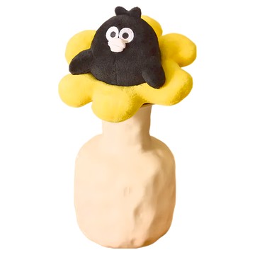 奧樂雞 一朵花玩偶吊飾 約13.5 x 15.5公分 金屬配件  1個  黃色