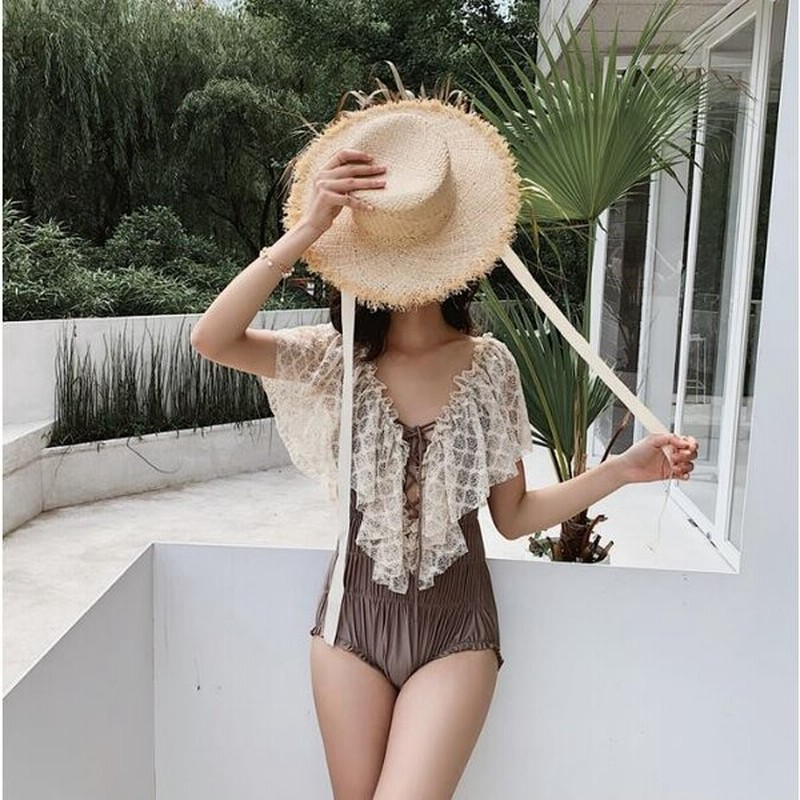 レディース水着 体型カバー オトナ女子水着 新作水着 ワンピース水着 水着 韓国 おしゃれ フリル水着 大人可愛い 通販 Lineポイント最大0 5 Get Lineショッピング