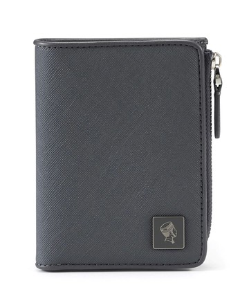 【PORTER INTERNATIONAL】BEND 真皮雙折零錢短夾11344-00616 (沉靜灰)