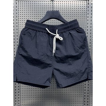 夏天薄款四分居家休閑褲子男女同款純色百搭運動跑步美式沙灘短褲