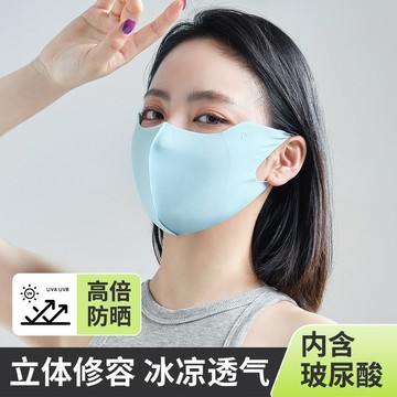 熱賣爆款夏季新款玻尿痠防曬護眼角口罩顯瘦高彈耳帶防紫外綫麵罩0501 8MIF