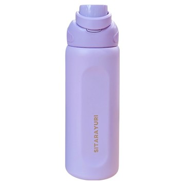 Sitarayuri 翻蓋提把304不鏽鋼保溫瓶  紫色  1個  580ml