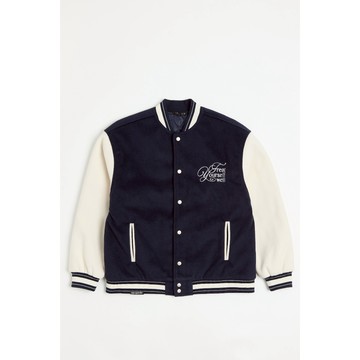 Life8 厚實 毛料 鋪棉棒球外套 No. 11532