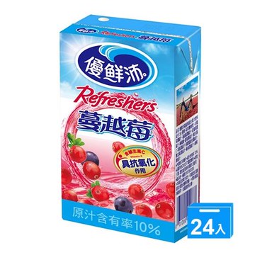 優鮮沛蔓越莓綜合果汁250ml x24入/箱【愛買】