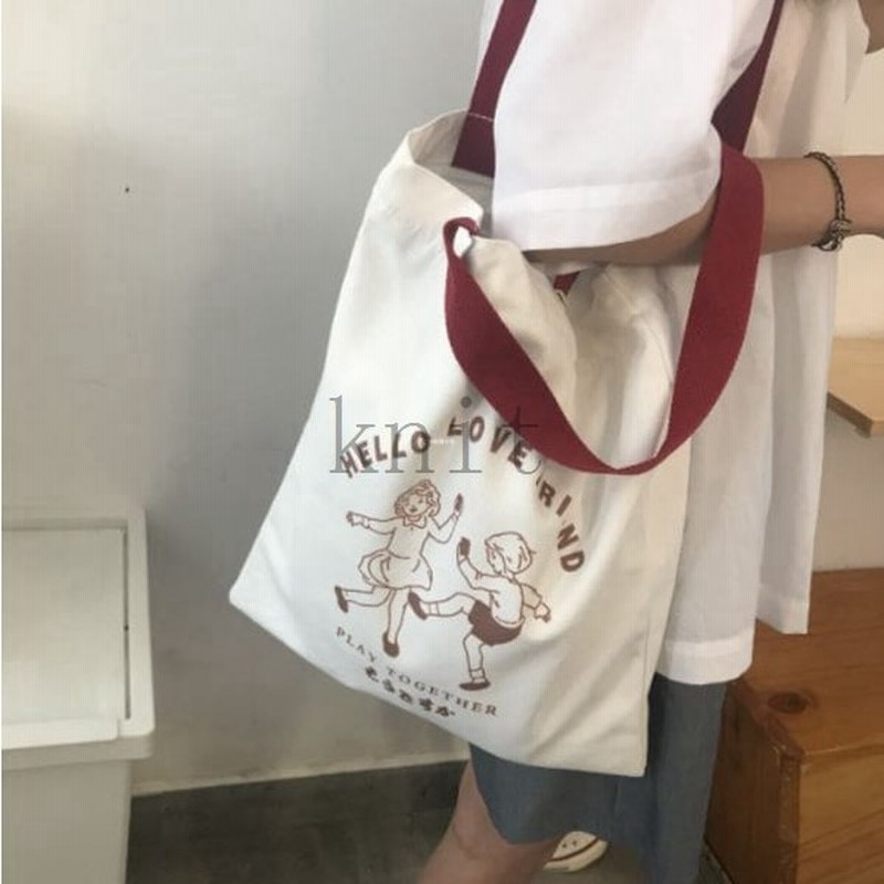 キャンパストートバッグ手提げ袋高校生中学生女子高生大学生学生かばん通学エコバッグ6416 通販 Lineポイント最大0 5 Get Lineショッピング