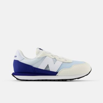 New Balance 紐巴倫 237 [PH237DIW] 中童 運動休閒鞋 復古鞋 寬楦 舒適 彈性鞋帶 米白藍