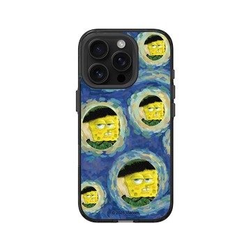 iPhone 16 Pro Clear (相機按鈕) 酷墨灰 - 海綿寶寶 SpongeBob - 名畫系列-厭世感