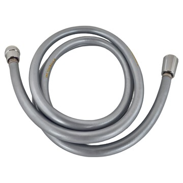 AQUADUO 自動排水軟管 PVC Shower hose 2M 專利自動排水 360度旋轉 4層製造技術  銀色