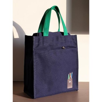 帆布卡通手提袋內置水杯位幼兒園兒童小學生手拎書袋補習袋美術包