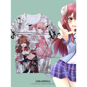 街角魔族 吉田優子 千代田桃T恤短袖卡通cos痛衣半截袖tee學生裝