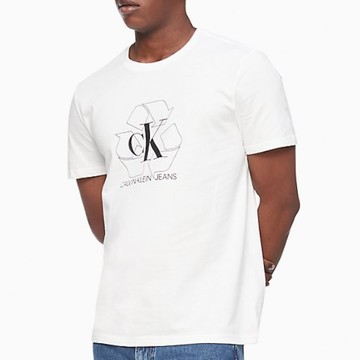 Calvin Klein T恤 男裝 短袖 短T-Shirt 圓領上衣 C73540 白色CK(現貨)▶指定Outlet商品5折起☆現貨【送禮首選★APP下單點數4倍送】