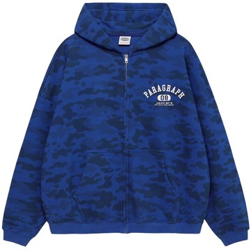 【PARAGRAPH】25FW NO.029 CAMO ZIP HOODIE 連帽外套 (迷彩藍色)