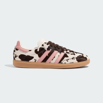 Adidas 愛迪達 Samba OG W [KK2239] 女 運動休閒鞋 德訓鞋 乳牛花紋 舒適 粉紅 棕