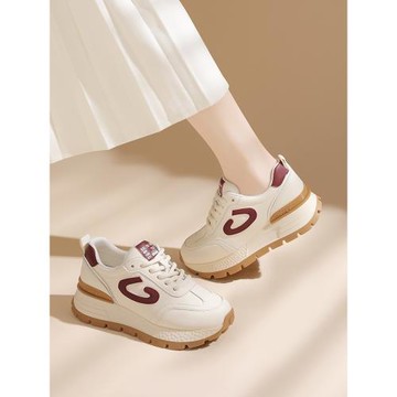 厚底老爹鞋女2025年新款春秋復古休閑鞋顯腳小爆款增高百搭運動鞋