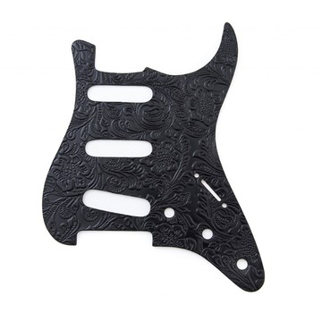 RightOn 電吉他 Stratocaster Style 真皮保護貼板 黑色