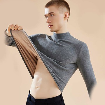 【巴黎精品】現貨+預購 發熱衣衛生衣秋冬加絨保暖長袖上衣能量衣休閒打底衫T恤-內搭個性男上衣5色a1mg11