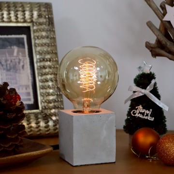 曙MUSE｜極簡方形水泥方桌燈 USB燈 LED燈 禮物 創意 擴香石