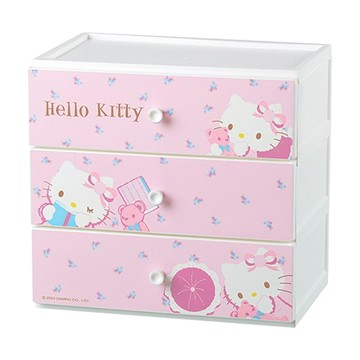 KEYWAY 聯府 Kitty桌上型三層收納盒 UKT-00233  粉紅小熊  3層