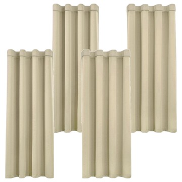 comet 打孔式隔熱遮光窗簾 附窗簾綁帶 2件  米色  170*145cm