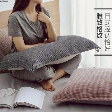 【熱銷】枕頭巾 台灣出貨 日式新款 純棉 防滑枕巾 綁帶 松緊帶 成人 單人 高檔 耐臟 一對枕頭巾 雙層 枕頭巾 純棉
