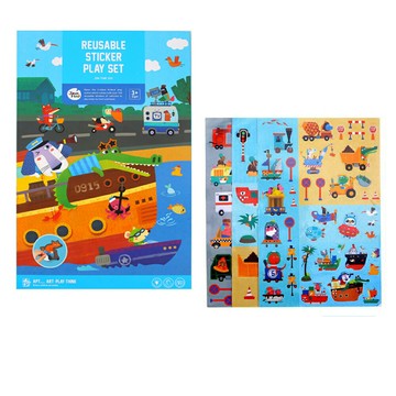 【JoanMiro 原創美玩】兒童場景靜電貼紙-喧鬧都市(貼貼樂)