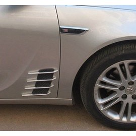 汽車改裝 模擬機蓋引擎蓋進氣口 側風口鯊魚腮 風口裝飾-5201003