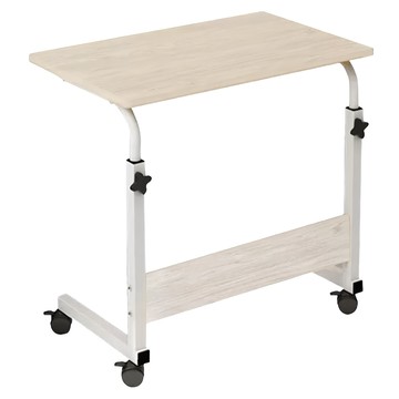 簡約升降可移動邊桌 加大桌面 鋼管烤漆 MDF纖維板 萬向轉輪  高雅木