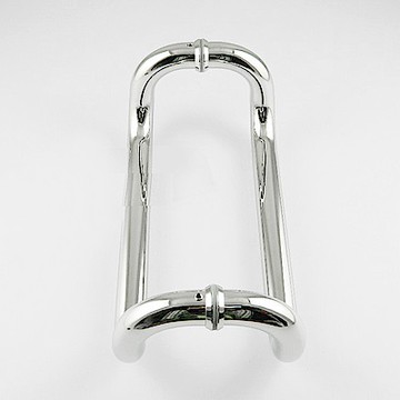 ID017 雙彎把手 60CM 白鐵色 四折把手 不鏽鋼把手 白鐵把手 玻璃門把手