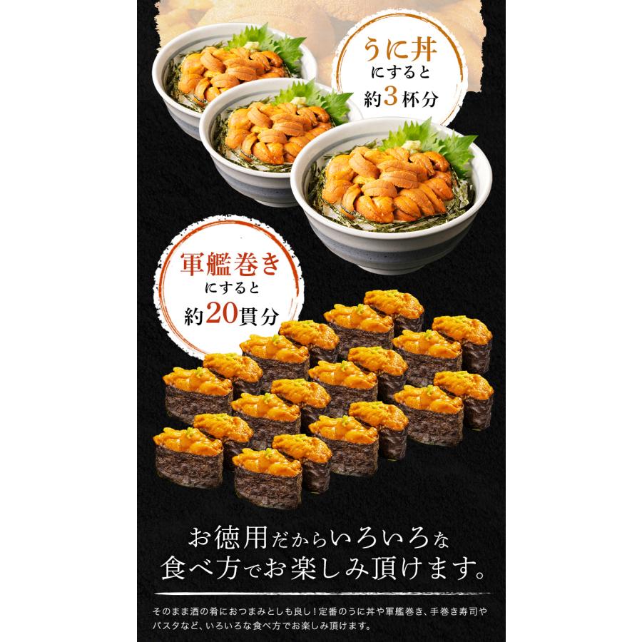 ウニ うに 100g×1パック 生うに 無添加 雲丹 海鮮 チリ チリ産 高級食材 おすすめ食品