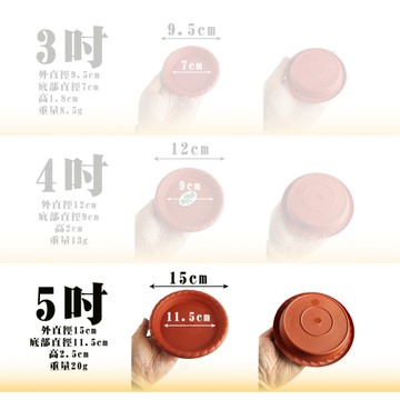 【綠藝家】波紋水盤5吋-磚紅色// 水盤 底盤 托盤 盛水盤 盆栽 盆器