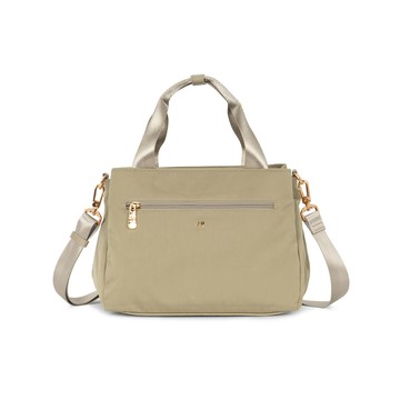 J II 手提包 茉莫多隔層防潑水手提斜背包-奶茶色-7008-21