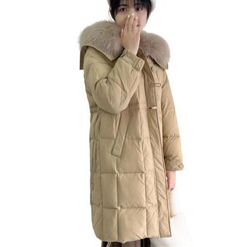 【米蘭精品】現貨+預購 頂級真羽絨外套90%鴨絨羽絨衣秋冬外套上衣大碼休閒女裝-海軍領狐狸毛領3色74mw49