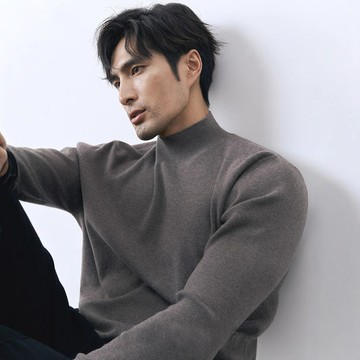 歐貨包芯紗半高領針織衫男硬漢緊身彈力長袖毛衣莫代爾打底羊毛衫鑫弘-衣錦男裝