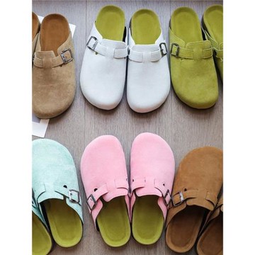 包頭拖鞋女情侶多色軟木拖跨境大碼外貿羅馬鞋休閑半拖懶人鞋子潮