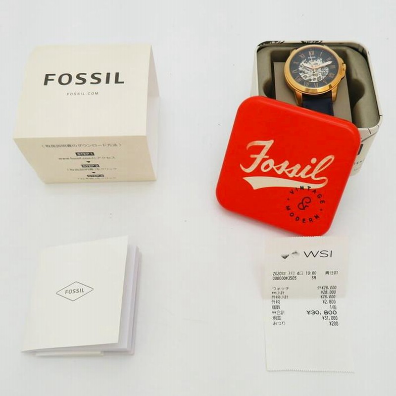 FOSSIL スケルトンデザイン アナログ時計 レザーベルト FOSSIL スケルトンデザイン アナログ時計 レザーベルト FOSSIL