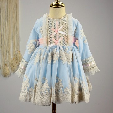 女童連衣裙春裝2022新款春款兒童裝洛麗塔裙子洋氣女孩公主裙春秋