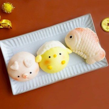 美姬饅頭 可愛三牲鮮乳造型饅頭 一盒6入