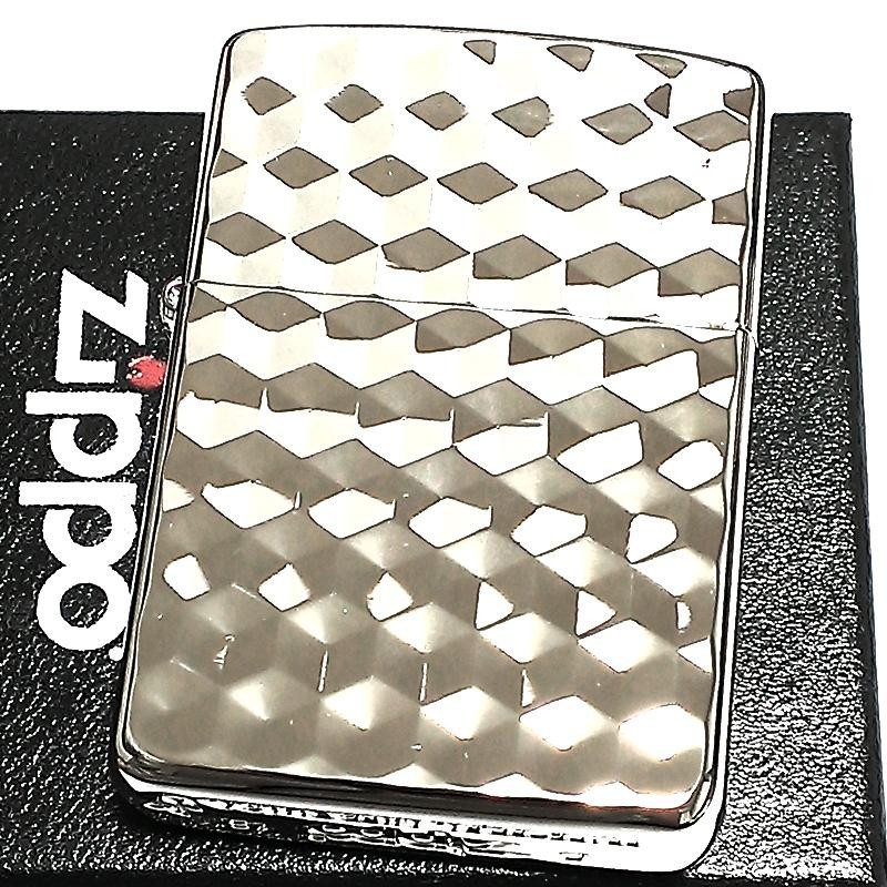 ZIPPO ライター アーマー プラチナシルバー ハニーコンボ 両面加工 六