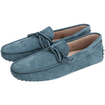 TOD S Gommino 麂皮經典豆豆休閒鞋(男鞋/藍綠色)
