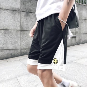 FINDSENSE H1 2018 夏季 新款 男 薄款 拼接色 寬鬆  運動 短褲 休閒褲 潮流褲子