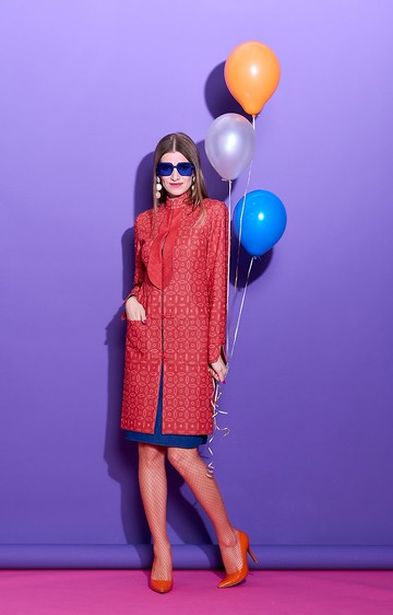 【富貴銅錢】經典紅白藍環保牛仔外套 | 國潮港風新中式 | 時尚